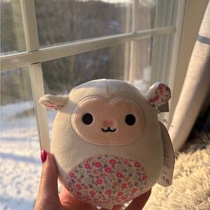 Sophie the sheep lamb squishmallow with floral belly easter edition NWT 5in
